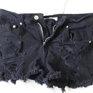 Almost Famous Distressed High Waist Jean Short -- 5 -- ULN